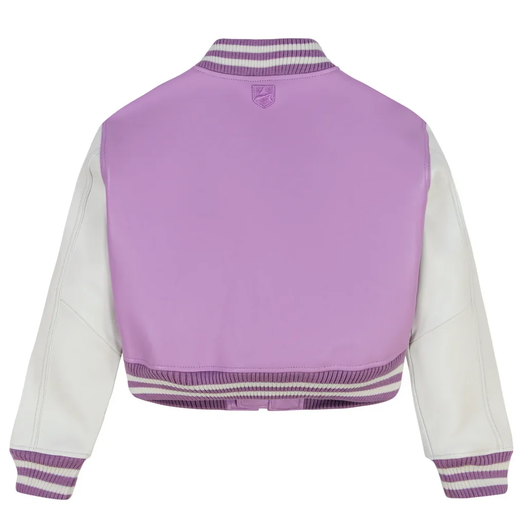 Avirex Neue Varsity Jacke Europäische Antike Schaffell Jacke Violett Sport Casual Damen Echtes Leder Kleidung Kleidung Tops