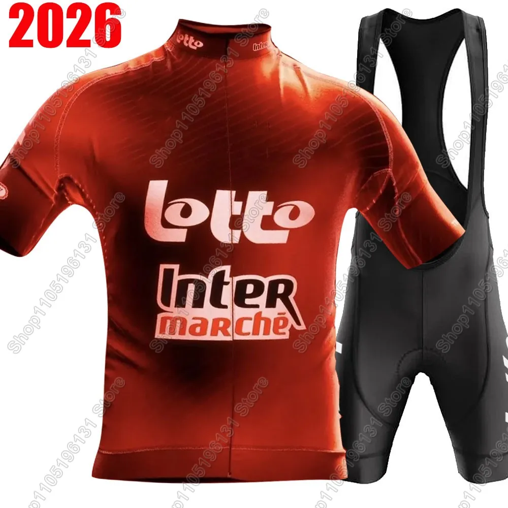 

Lotto Intermarche Team Cycling Jersey 2026 Set Mens Bicycle Clothing Road Bike Shirts Suit Bicycle Bib Shorts MTB Ropa Maillot