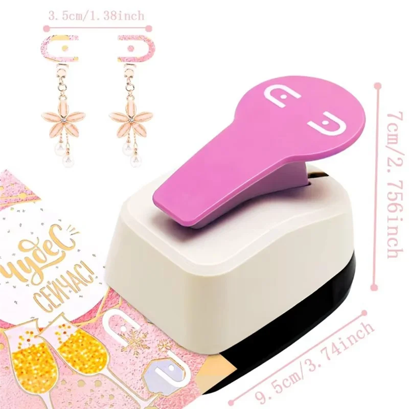 A84X-ต่างหูการ์ดHole Punch DIYต่างหูHole Puncher ScrapbookingกระดาษPunchต่างหูการ์ดPunch Hole Puncher
