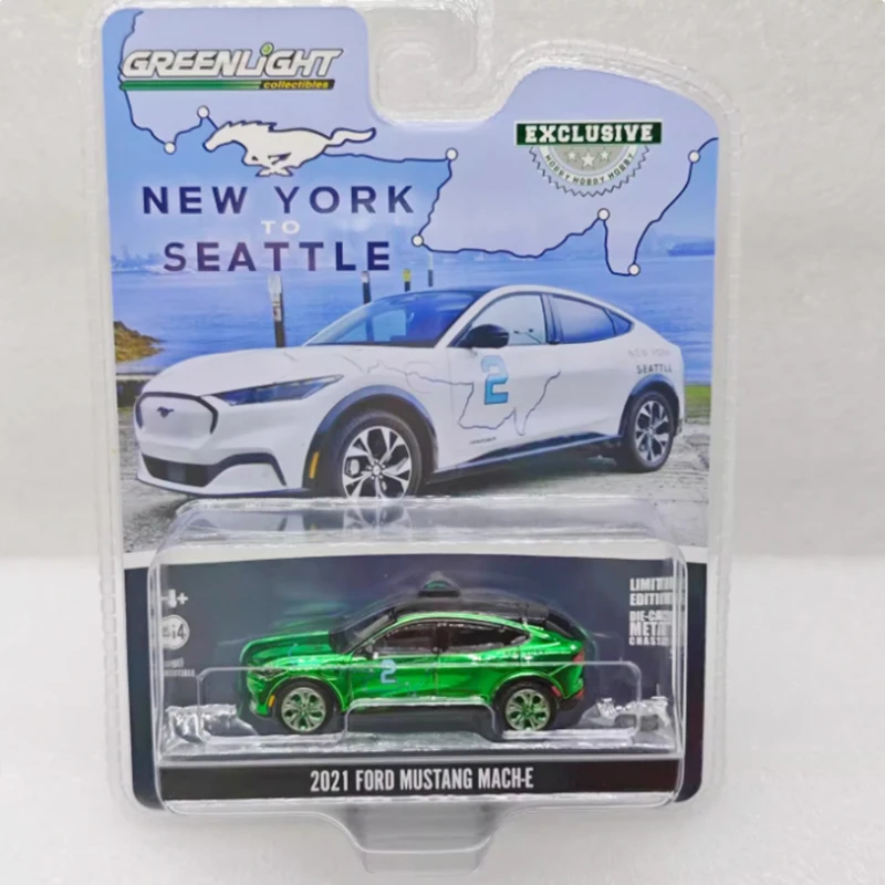 

Greenlight 1: 64 Scale 2021 FORD MUSTANG MACH-E Electroplating Green Alloy Car Model Classics Adult Souvenir Gift Static Display
