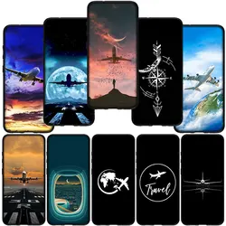 Airplane Plane Fly Travel Aircraft Cover Phone for Samsung Galaxy S21 S20 Fe S23 S22 Ultra S8 Plus A71 A12 A13 A21S S7 Case