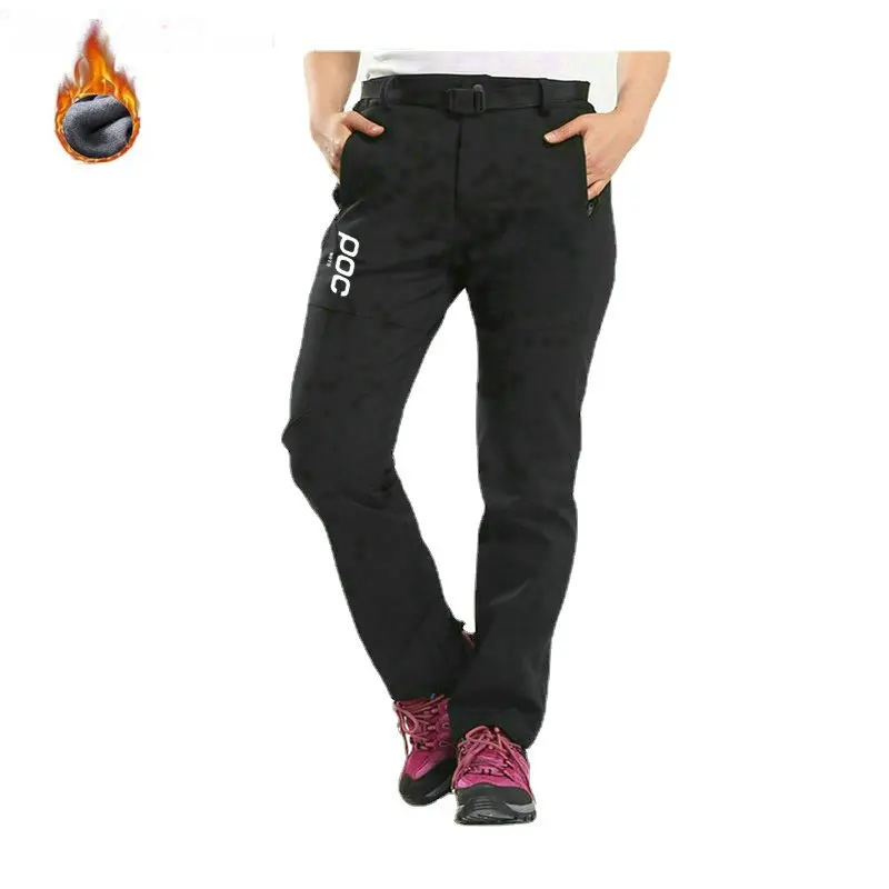 MOTO POC inverno donna ciclismo pantaloni da bicicletta in pile termico pantaloni antivento abbigliamento sportivo bikecollant ciclismo pantalone