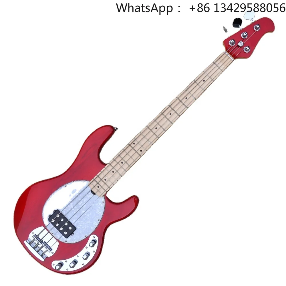 Flyoung  4 Strings Electric Bass Guitar Musical Instruments Ash Body Bass