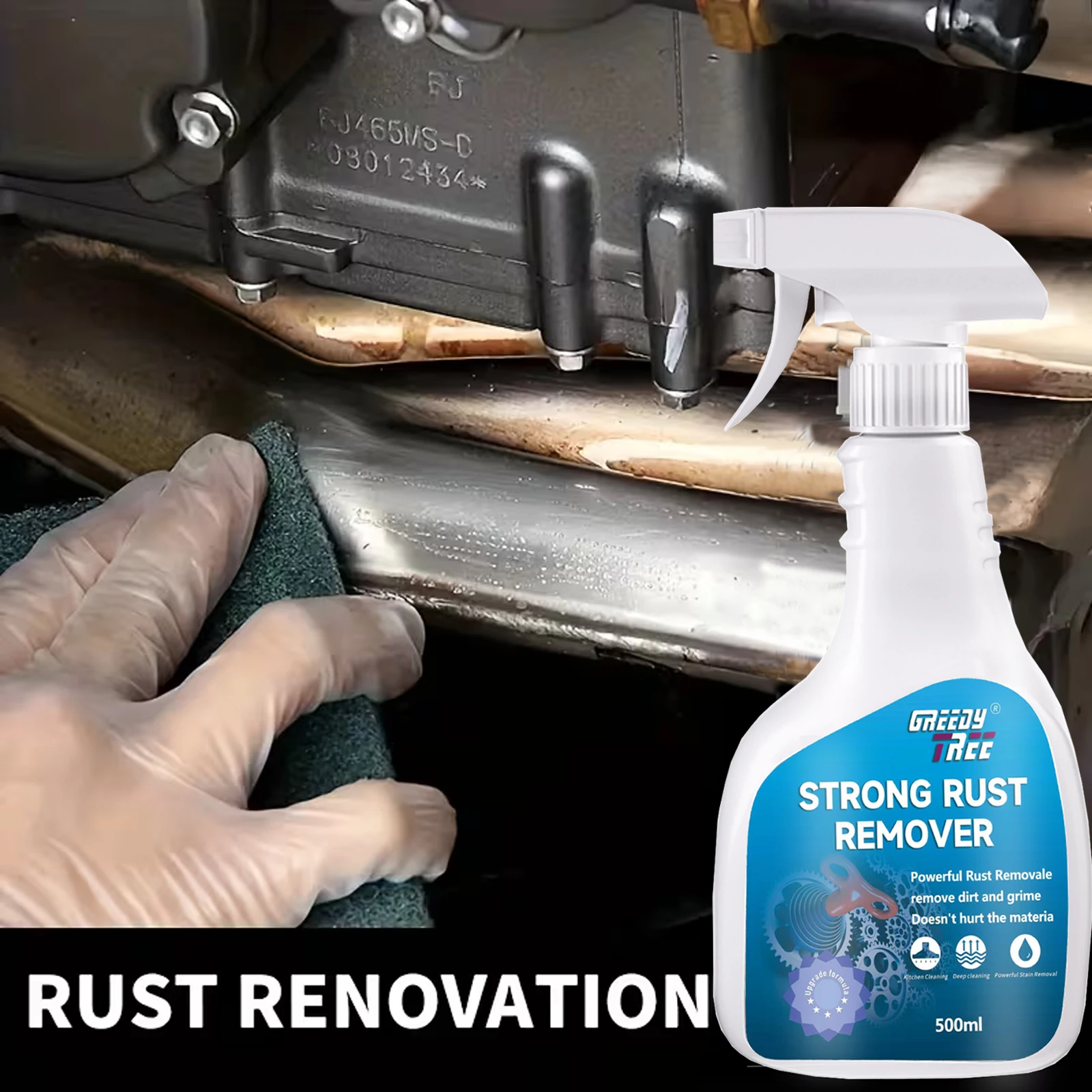 Heavy-Duty Rust Converter Spray - Fast-Acting Formula for Cars, Trucks, Motorcycles & Heavy Equipment | Converts Rust to Protect