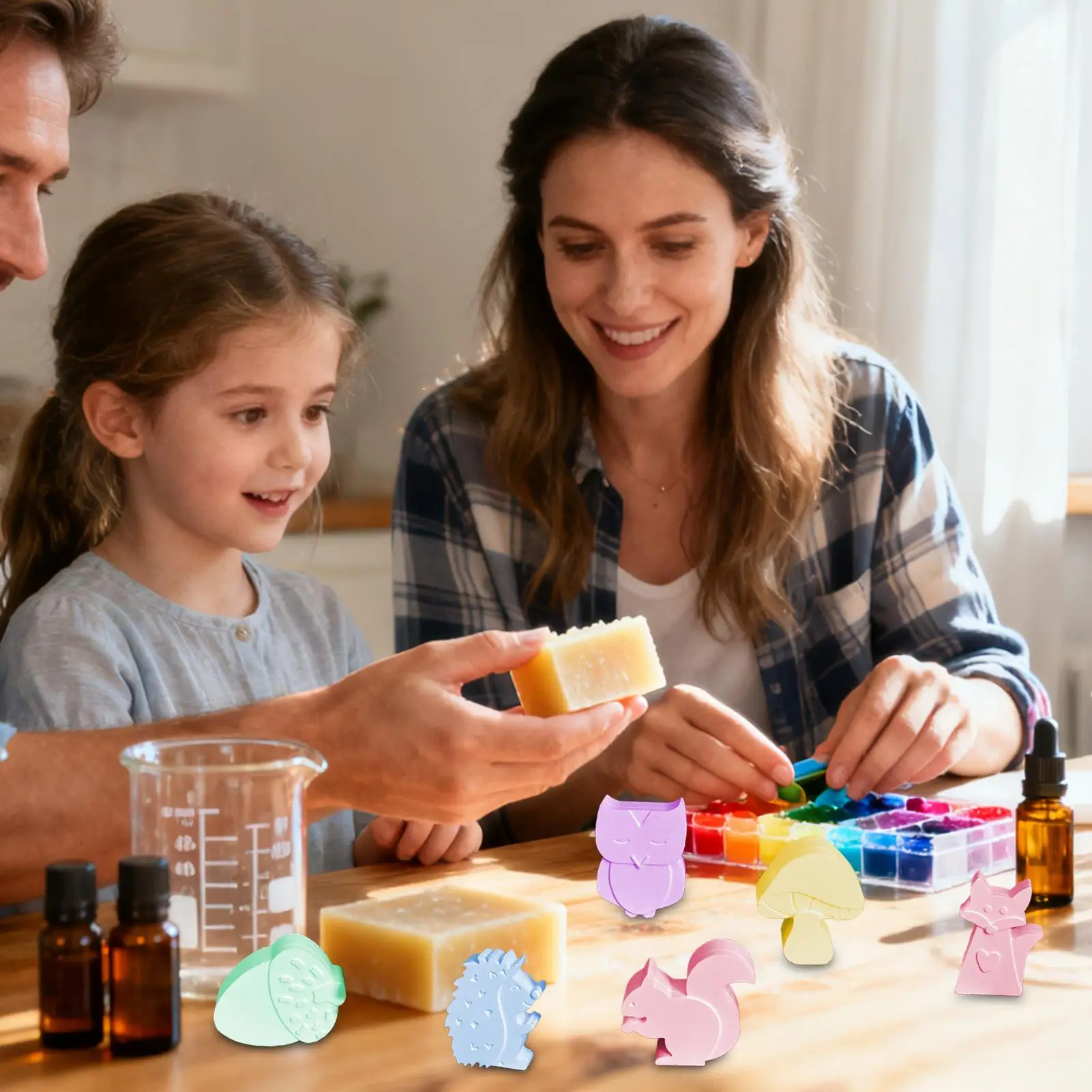 Animal Molds Silicone Bendable Tool Gadget Cute Soap Molds For Cement Plaster Baking Soap Candle Making Beginner Home Kitchen