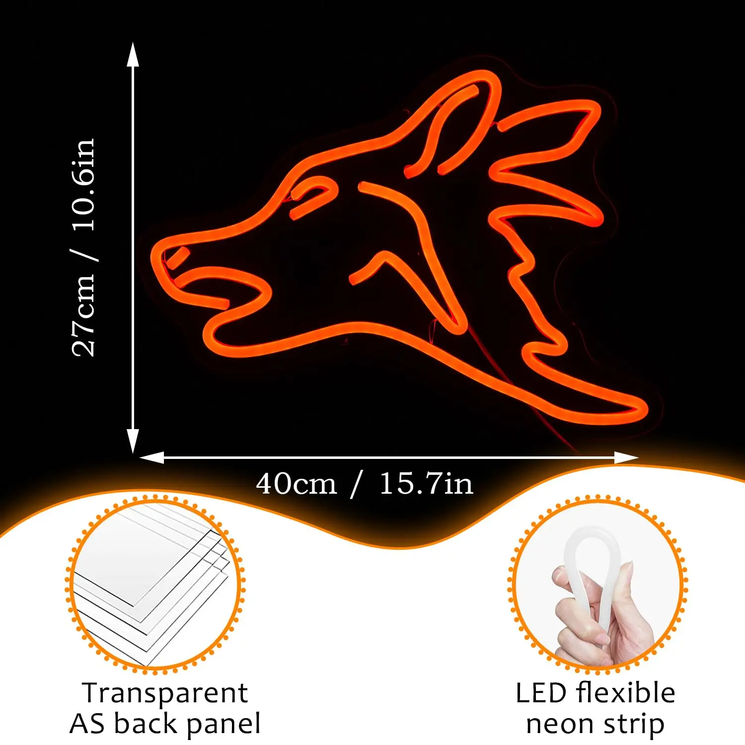 الذئب النيون تسجيل USB عكس الضوء LED ضوء النيون ل جدار ديكور غرفة الاطفال صالون رجل الكهف ديكور المنزل هدايا الحفلات