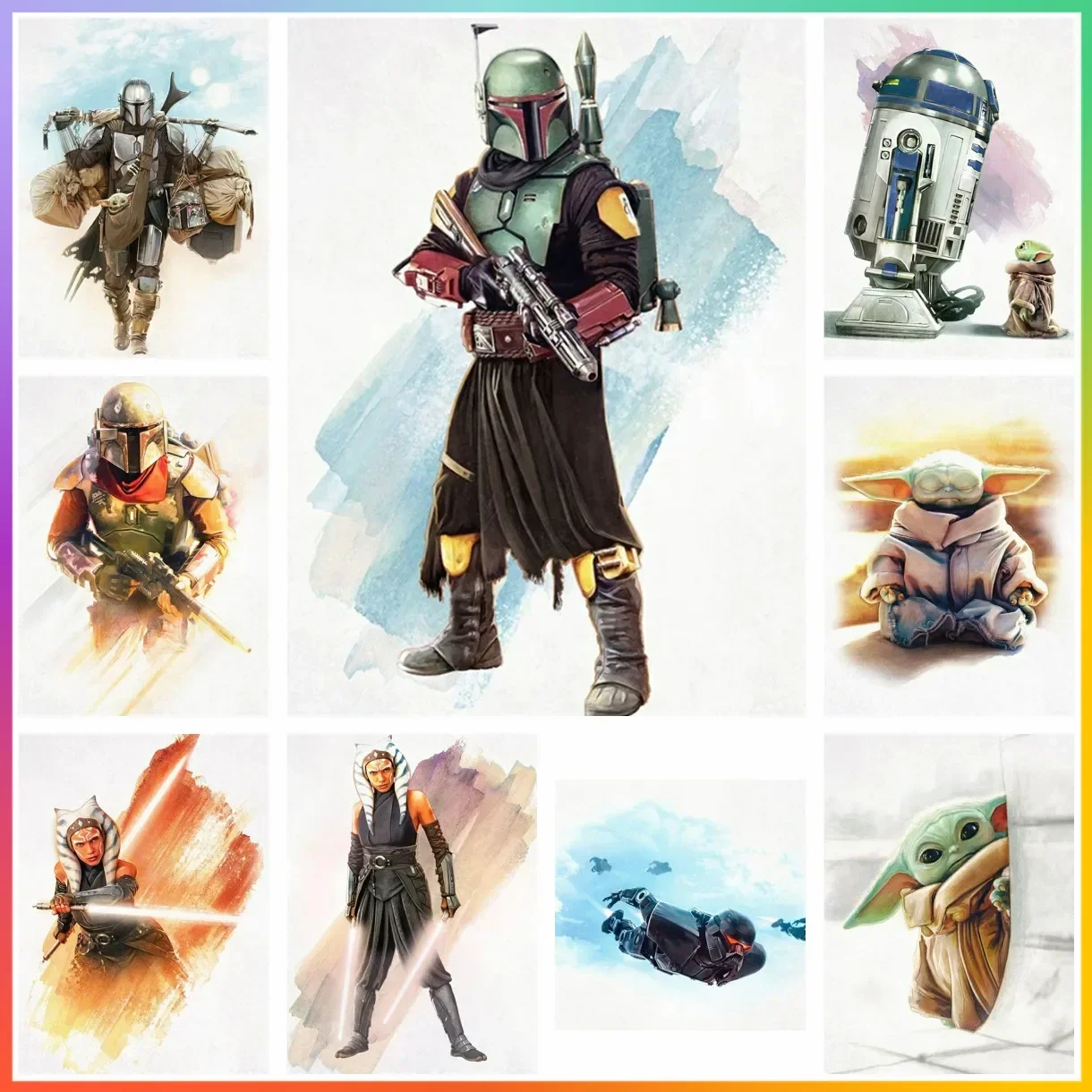 

Star-Wars The Mandalorian Movie 5D DIY Art Diamond Painting Cross Stitch Full Drill Mosaic Embroidery Room Decor Handcraft Gift