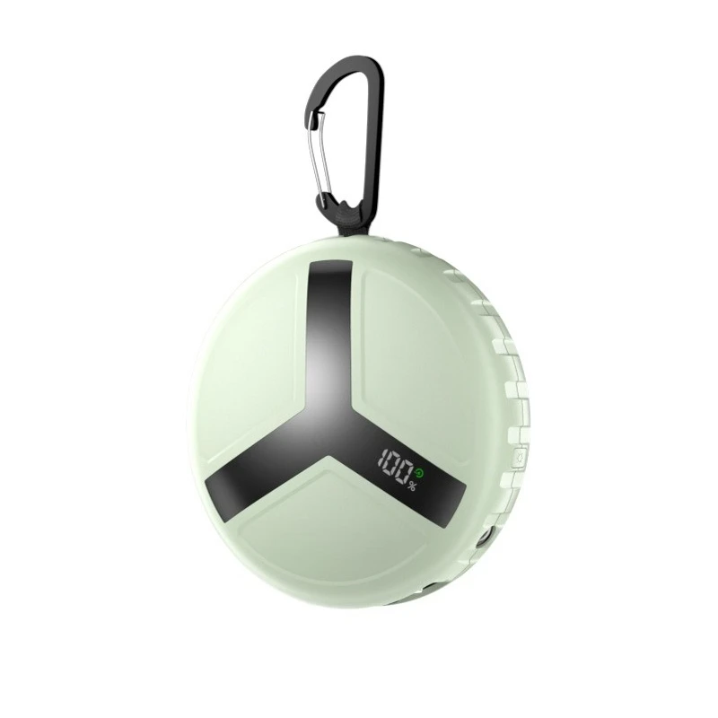 10000mAh Power Bank with Outdoor Wearable Hook Retractable Cable and Super Fast Charging Function Mobile Power