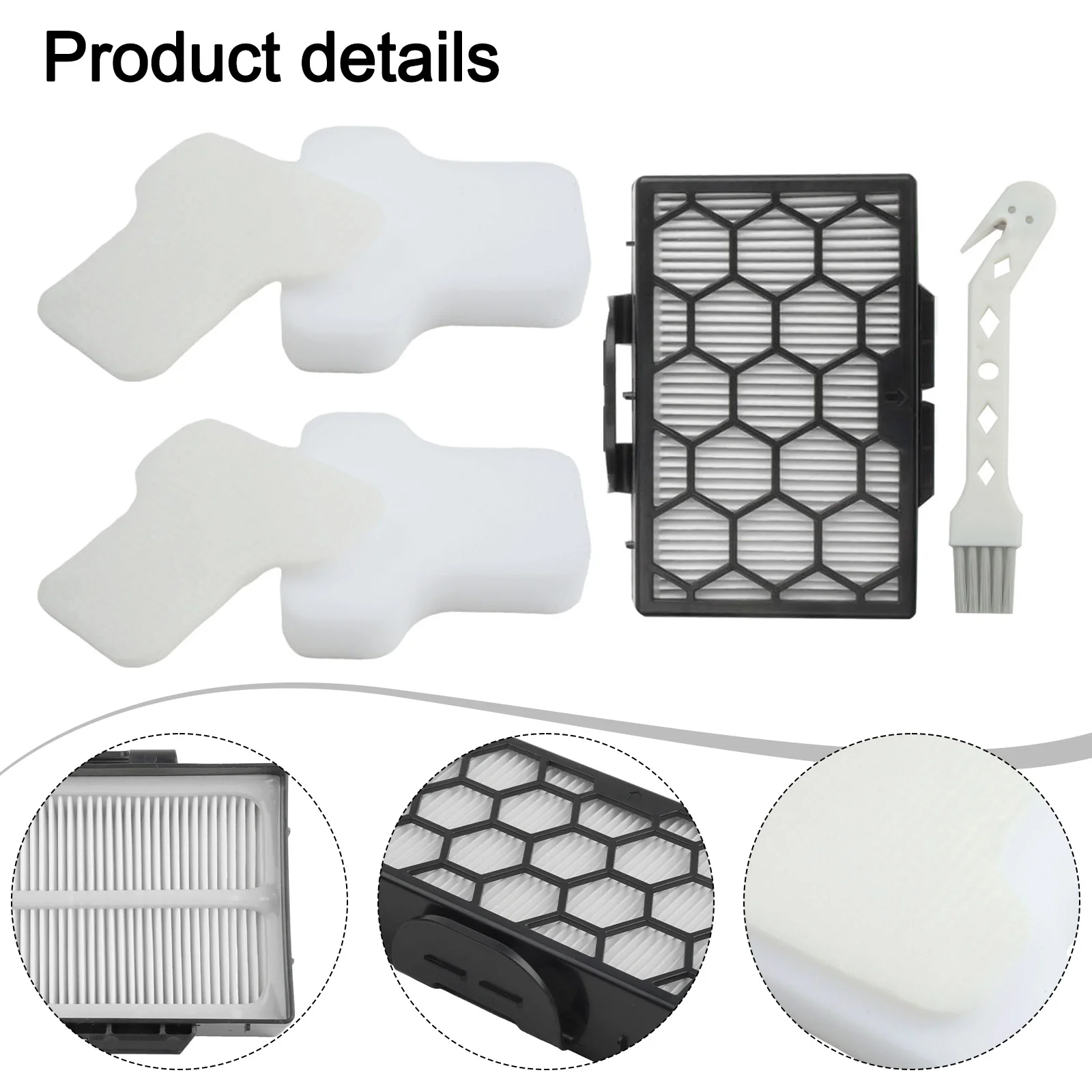 Cleaning Brush Filter Sponge Filter Vacuum Cleaner CZ250UKT CZ500UKT For Shark Mop Pad Replacement Set Spare Parts