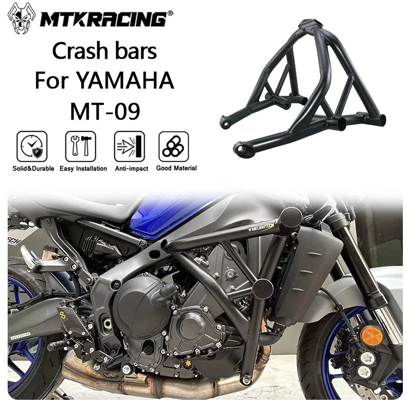 

MTKRACING Crash bars For YAMAHA MT-09 2021-2024 Motorcycle Bumper Engine Guard Crash Bar Body Frame Protector