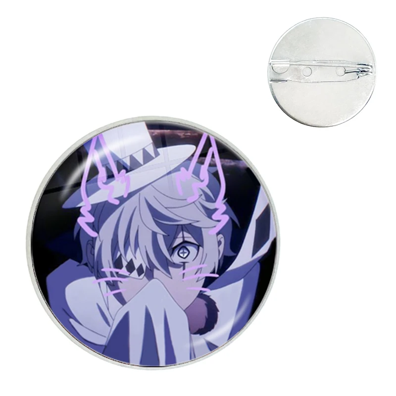 Anime Bungo Stray Dogs Fyodor Fan Art Glass Dome Brooches Shirt Lapel Bag Clothes Hat Badge Cartoon Pins Gift