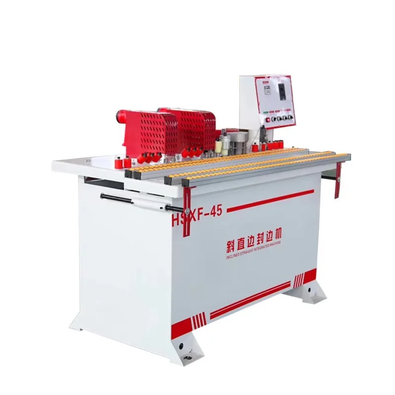 380V 220V Inclined straight edge banding machine Port style handle free customized panel furniture edge Inclined edge bander