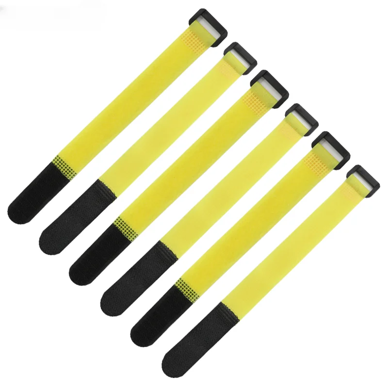 

Cable Tie Fishing Rod Non-slip Firm Reverse Buckle Yellow Fishing Tackle Rod Holder Accessories Reusable Self Adhesive Ties