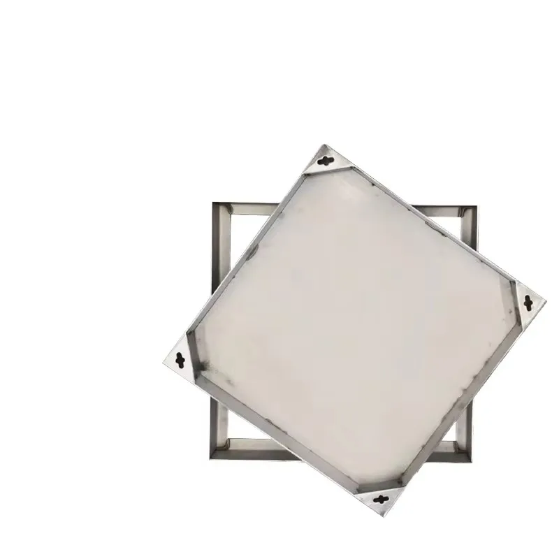 Modern 304/201 Stainless Steel Square Decorative Manhole Cover Invisible Park Power Cable Tile for Construction Real Estate