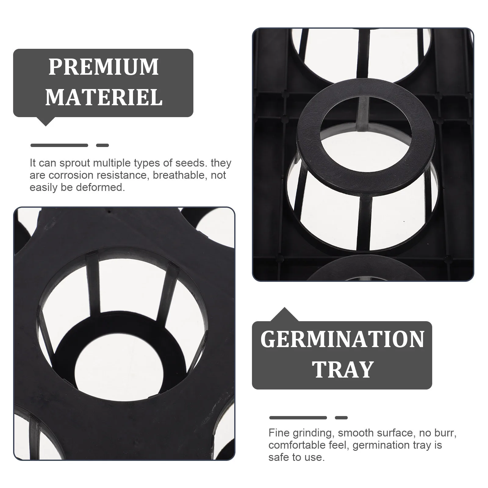 

2pcs 15 Hole Seedling Tray Pp Material Durable Lightweight Growing Tray For Easy Storage Bottom Reinforce Design Sprouter Holder