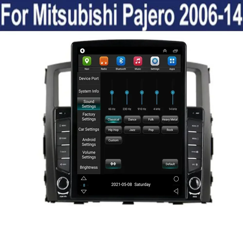 9,7 "Android 13 Für Mitsubishi Pajero 93/V97 2007 2008-2019 Tesla Typ Auto Radio Multimedia Video Player navigation GPS RDS