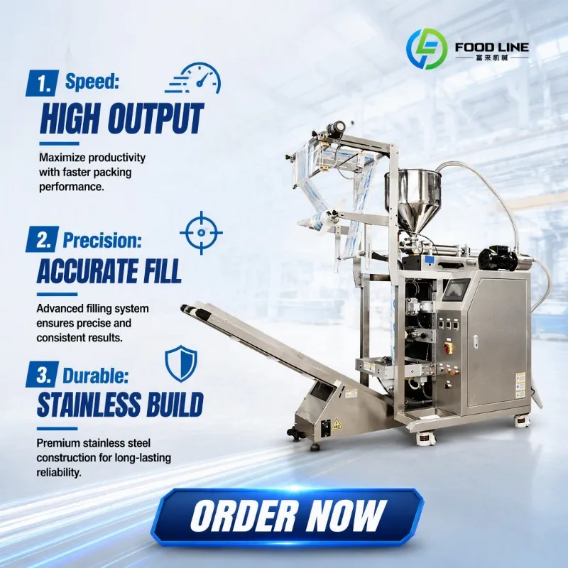 Food Grade Automatic High-Accuracy 1g-100g VFFS Packaging Machine Coffee Tea Sachet Paper Foil Bags Small Business Customized