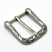 1Piece Belt Buckle for Men 40mm Pin Buckle Embossed Waistband Head Leather Craft Belt Parts DIY Accessories Antique Bronze 3