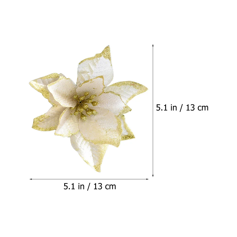 

15 Pcs Christmas Flower Decoration Xmas Layout Tree Flowers Simulation Artificial Plastic