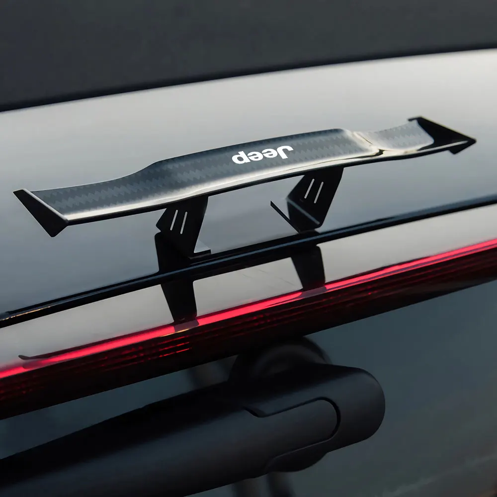 

Car Rear Spoiler Wing Mini Model Decoration Auto Accessories For JEEP GrandCherokee Renegade Wrangler Compass Patriot Trail Hawk