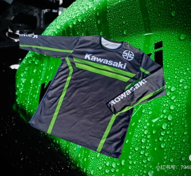 

Kawasaki Summer Outdoor Sports Trendy Quick Drying Breathable Motorcycle Long Sleeved Thin Sport Comfortable Long Sleeved Shirt