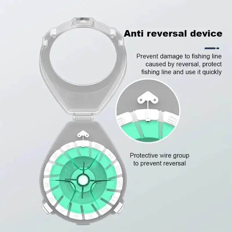 New Carbon Fishing Line Spool Box Multifunction Winding Board Anti-Reverse Built-in Cutter Detachable Portable ToolAcc