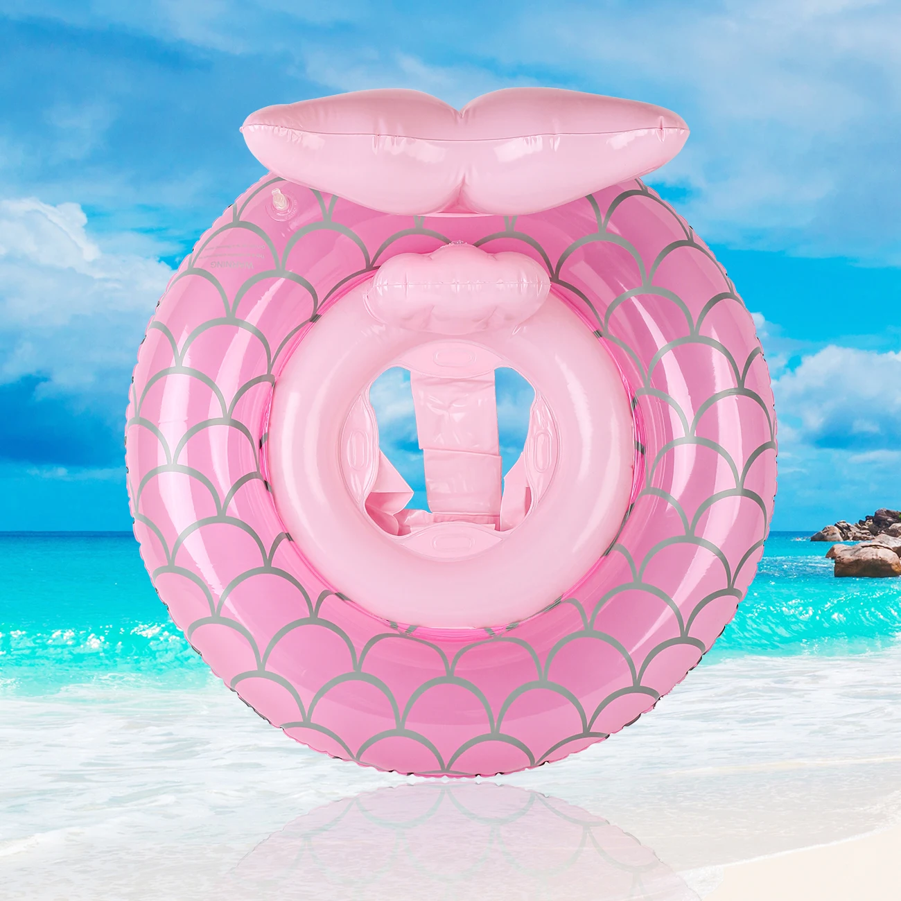 عوامة مسبح قابلة للنفخ، حلقة سباحة وأنبوب سباحة، متعة صيفية للماء في الشاطئ وحفلات المسبح، مثالية للأنشطة المائية