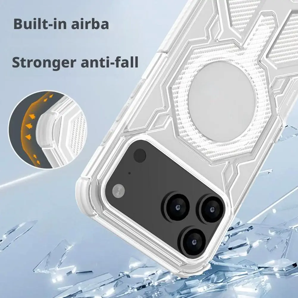 Voor IPhone 17/17 Pro/17 Pro Max/17 Air Telefoonhoesje Magnetisch Valbestendig 2-in-1 Telefoonhoesje Bestand tegen krassen en stoten