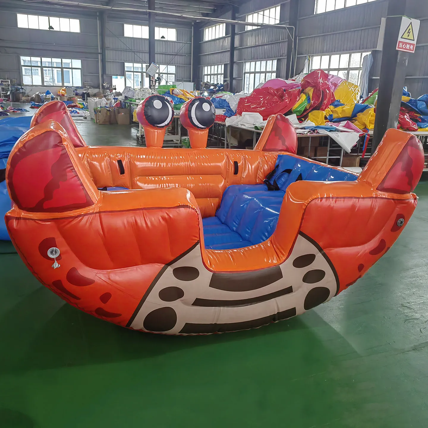 Inflatable Playground Equipment Pirate Rocking Boat Watermelon Seesaw Crab Chair Soft Play Set For Kids Party