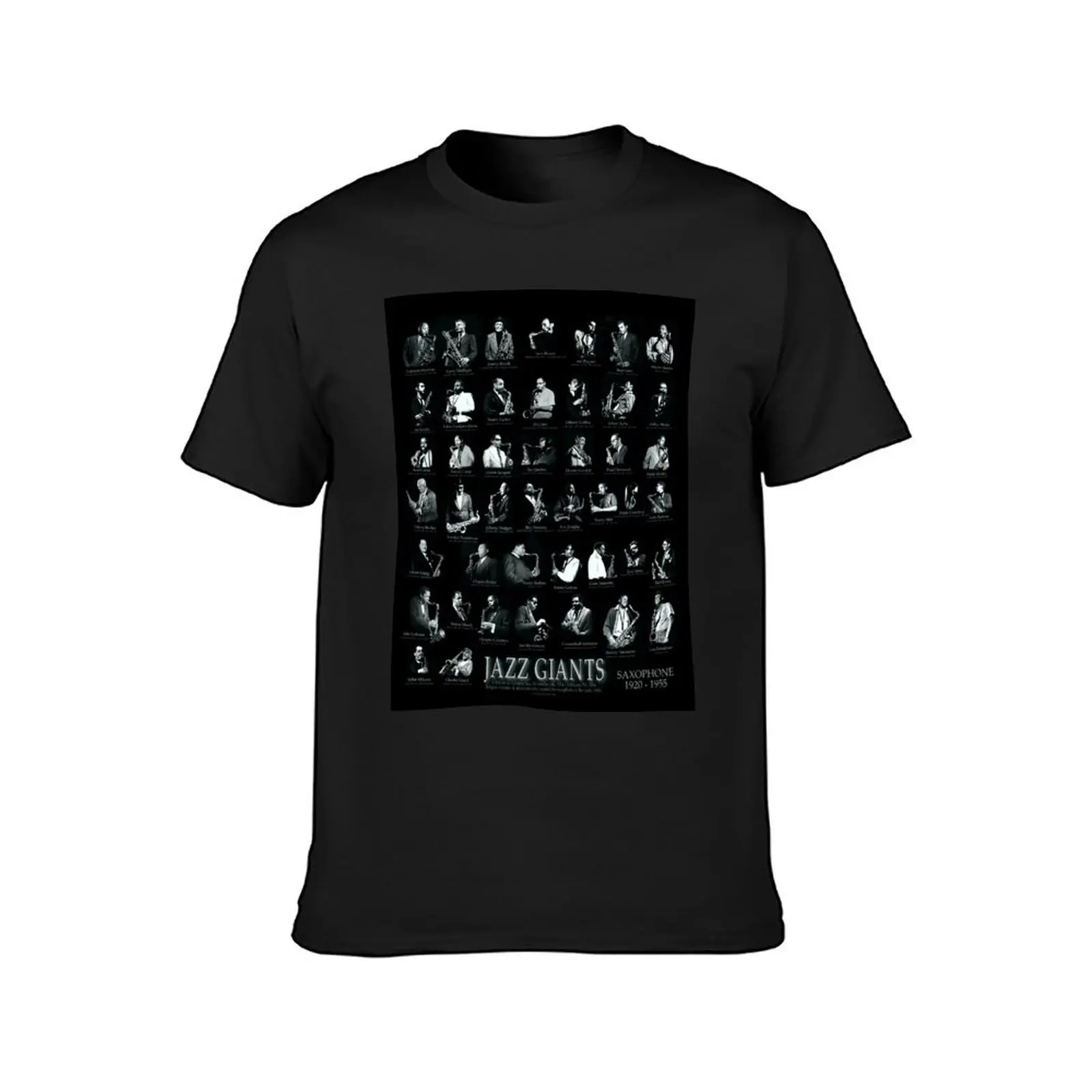 JAZZ GIANTS SAX,Coltrane,Young,Getz,Shorter,Pepper,Garbarek,Desmond T-Shirt customs cute tops Men's cotton t-shirt