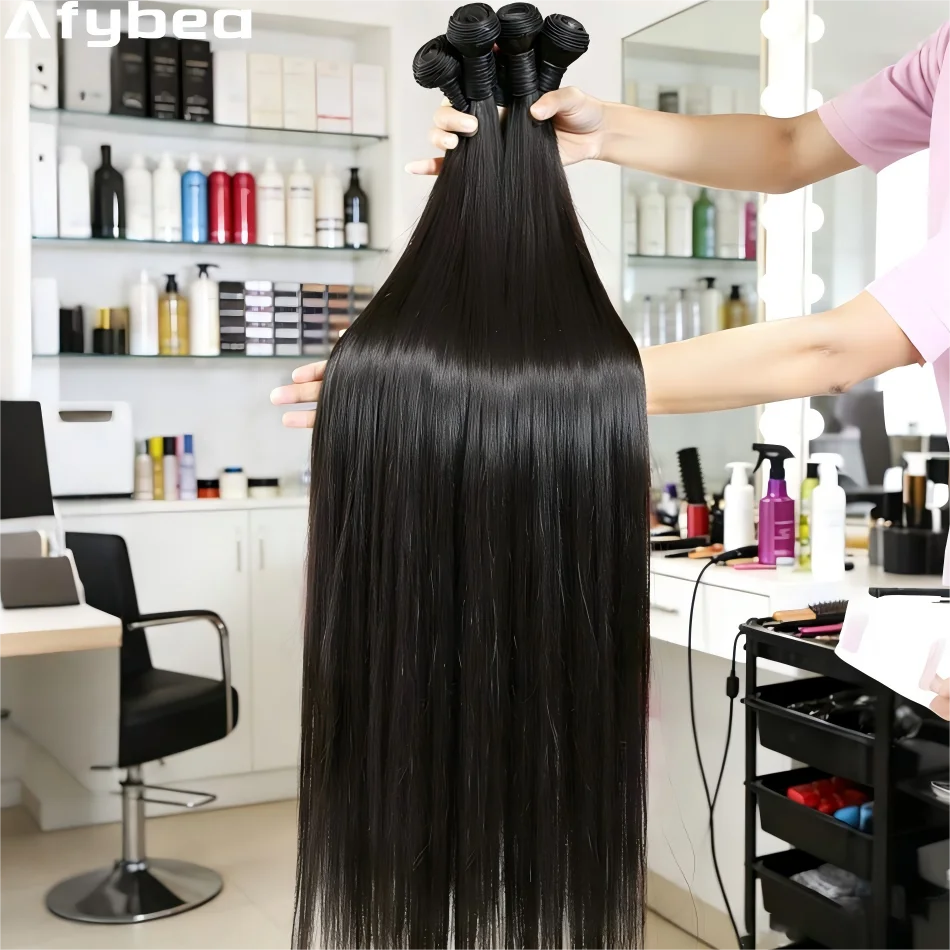 حزم من شعر طبيعي مفرود 10-32 بوصة اللون الطبيعي تمديدات شعر ريمي الباروكات البرازيلي الحزمة الأصلية 100% للنساء السود