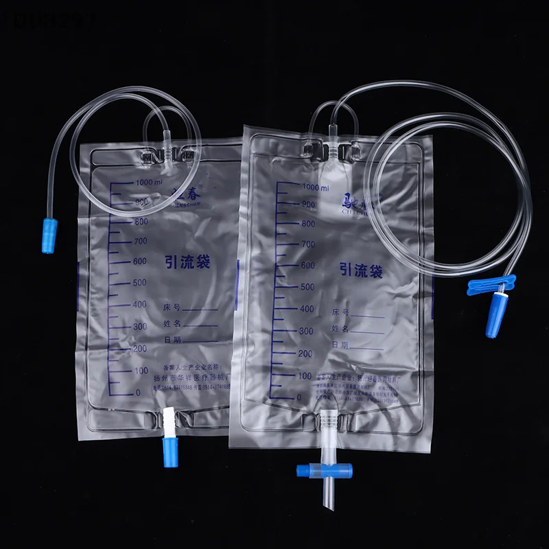 

〔DD329〕3Pcs 1000ML Urine Bag Urinary Drainage Bag PVC Urine Collection Bag With Outlet Valves Anti-Backflow Urine Collection Bag