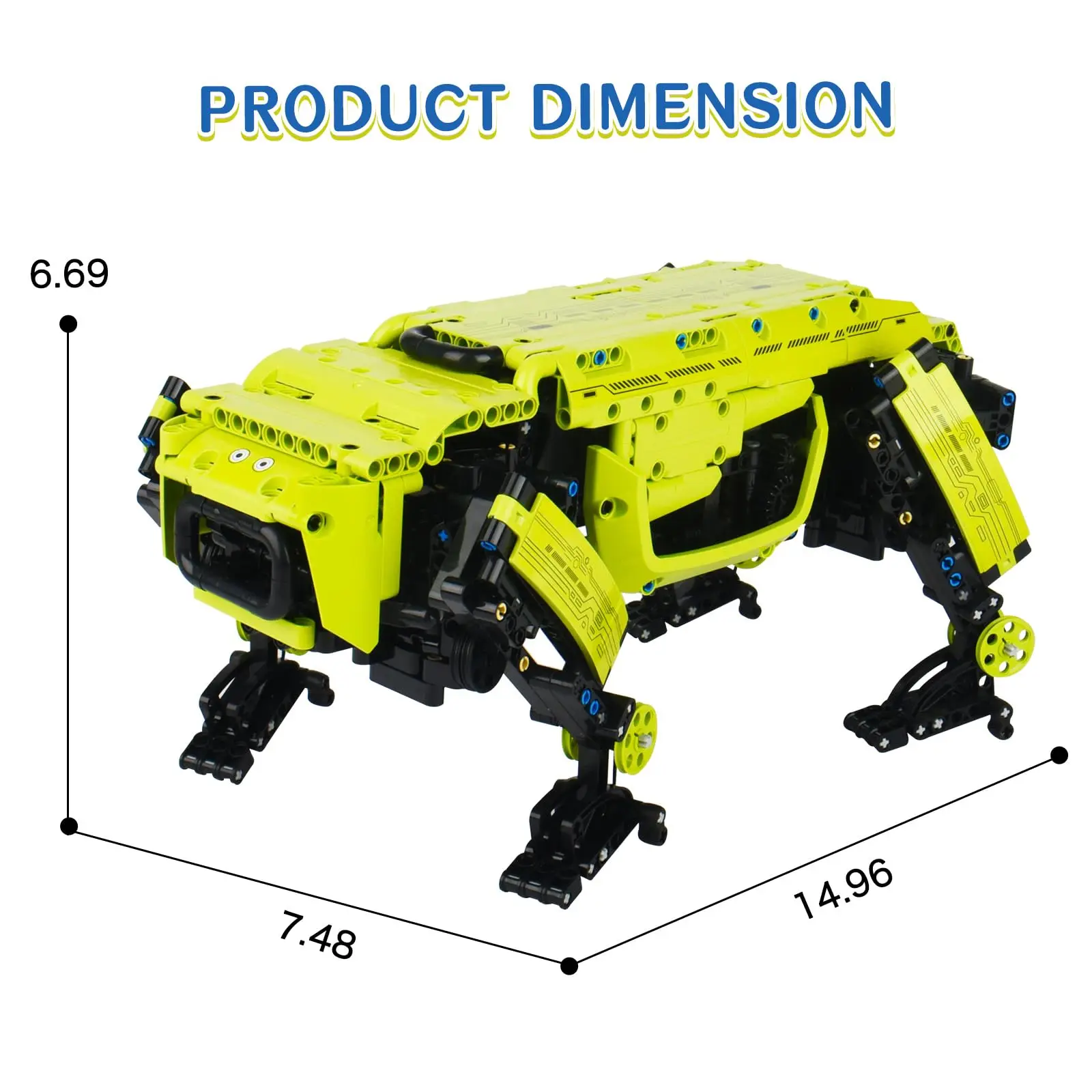 Kit de briques de chien qui marche avec télécommande technique, jouets robots, blocs de construction de chien Alpha, cadeaux pour garçons adultes