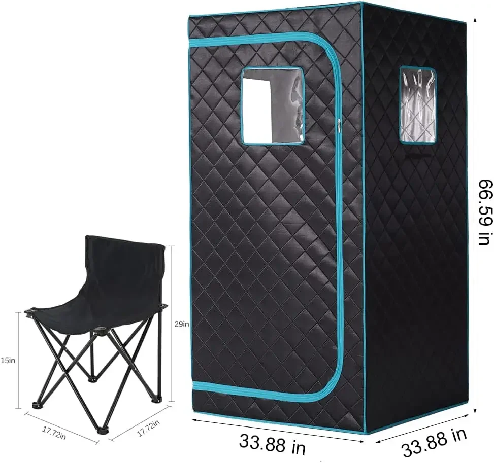 Portable Sauna Tent with FAR Infrared Carbon Panels, Heated Floot Pad Home Spa Detox Relaxation Body Therapy Beauty Salon