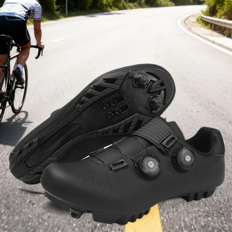 

Professional MTB Road Bike Shoes Men Ultralight Double Buckles Cycling Sneakers Shoes Self-Locking Bicycle Cleat Shoes