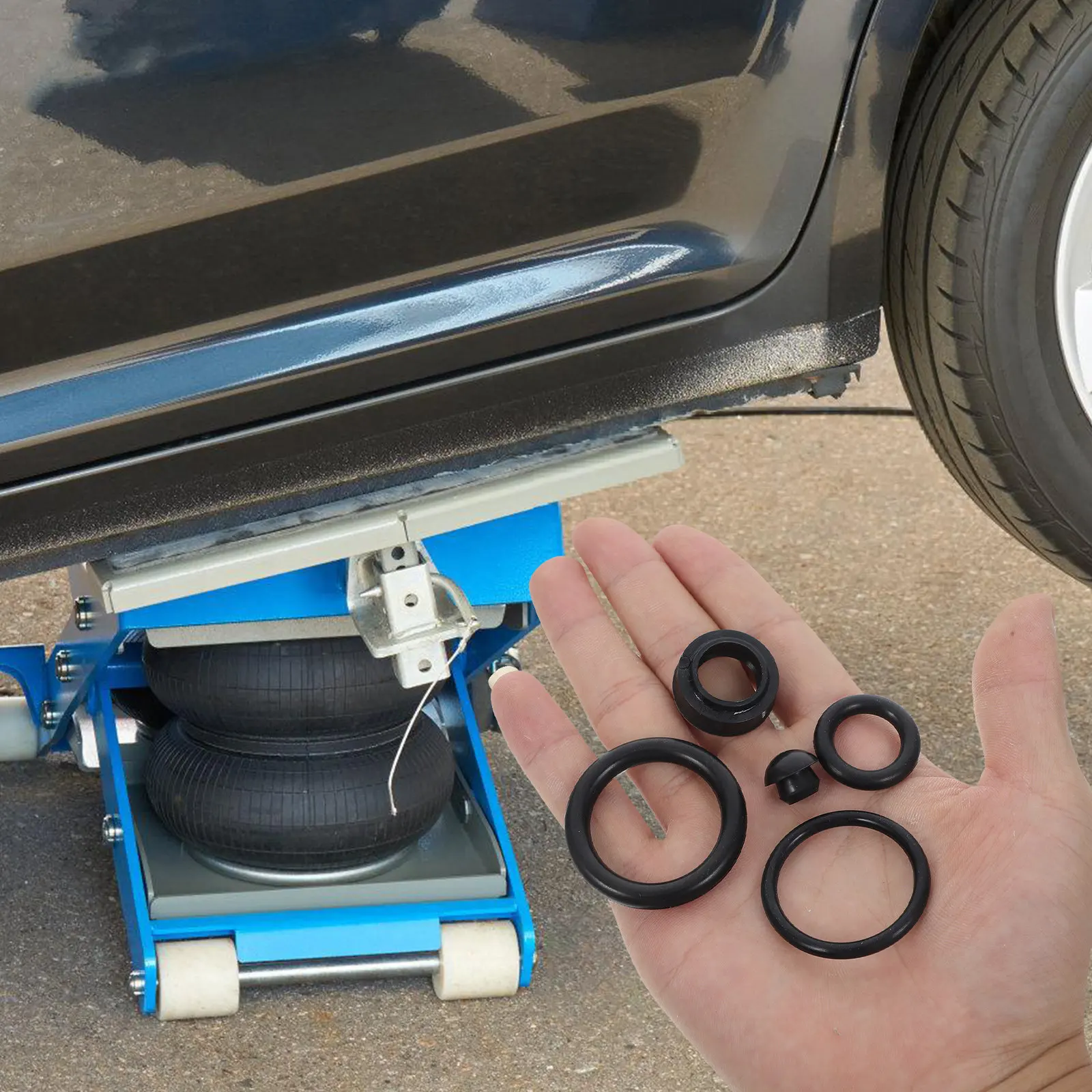 1 Kit de réparation de joints de cric horizontal, anneaux de joint robustes, pièces de rechange pour cric de sol, outils de réparation efficaces pour l'entretien automobile