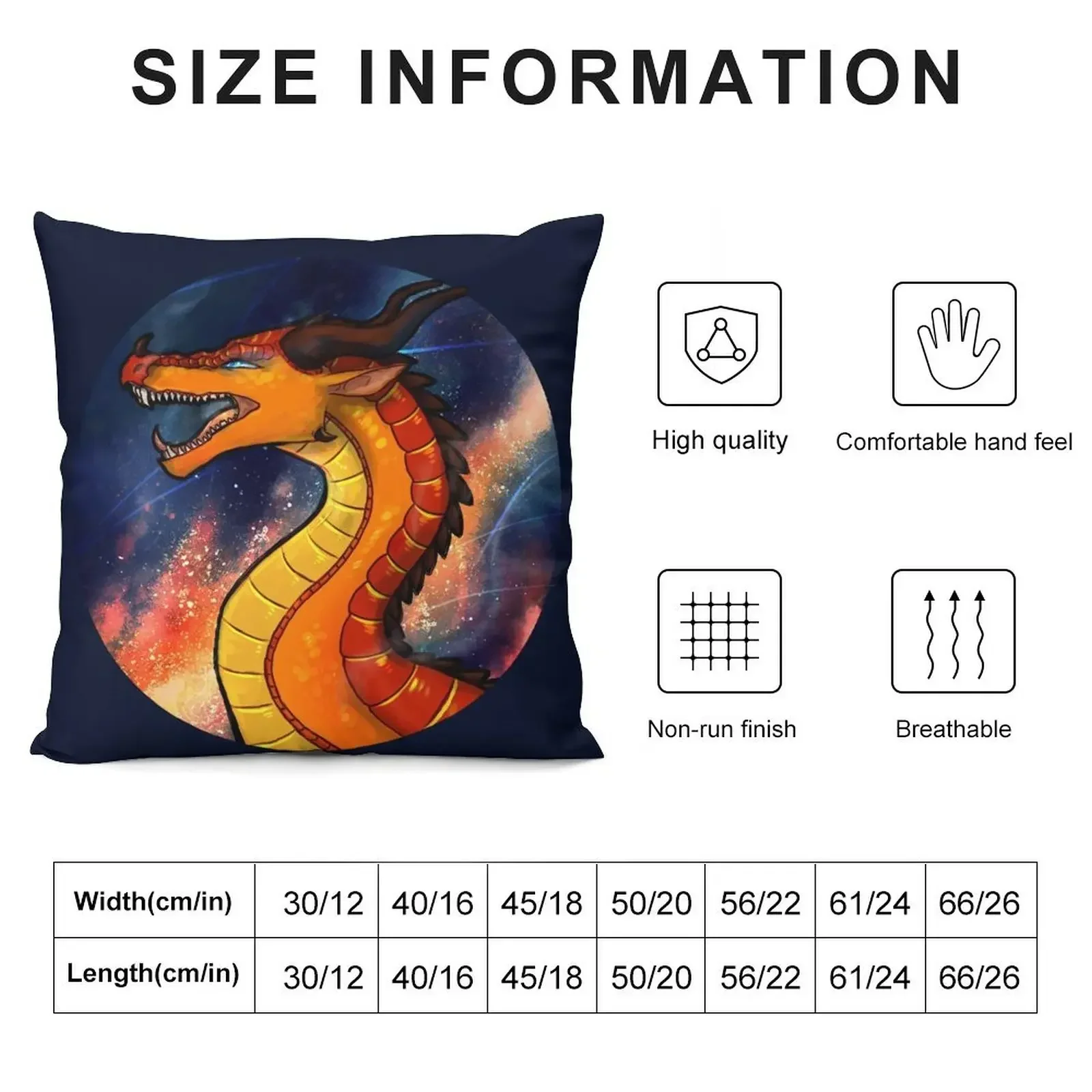 Wings of Fire - Peril in the Fire and Flames Throw Pillow Embroidered Cushion Cover Sofa Pillow Cover pillow