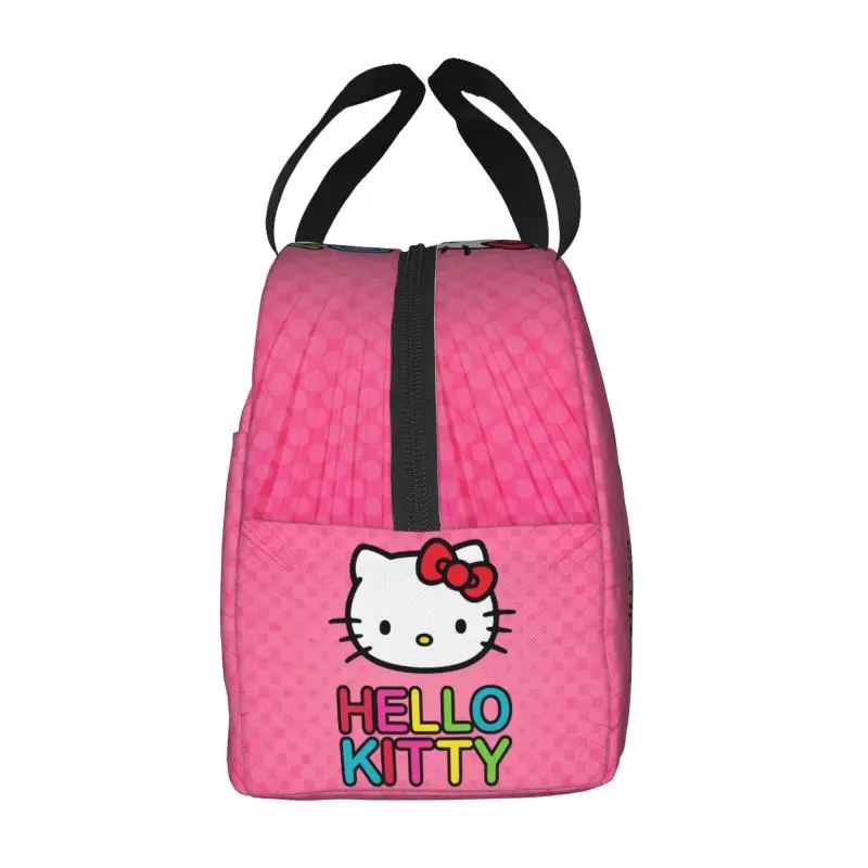 Borsa per il pranzo isolata Hello Kitty personalizzata per la scuola di lavoro borsa termica a tenuta stagna Bento Box contenitore per alimenti Tote