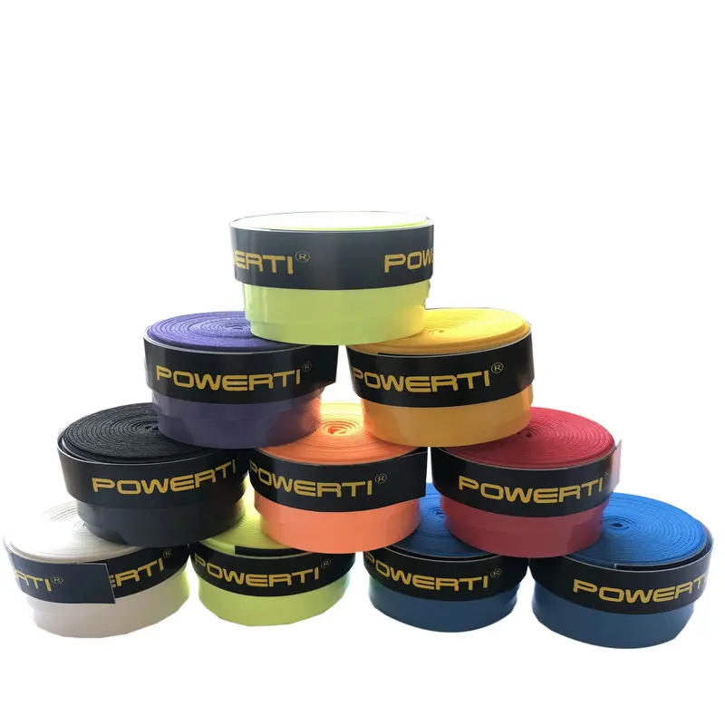 Powerti 30pcs/lot Anti-skid Tennis Racket Grips Stick Grips Soft Sweatband Tacky Badminton Tapes Accessries