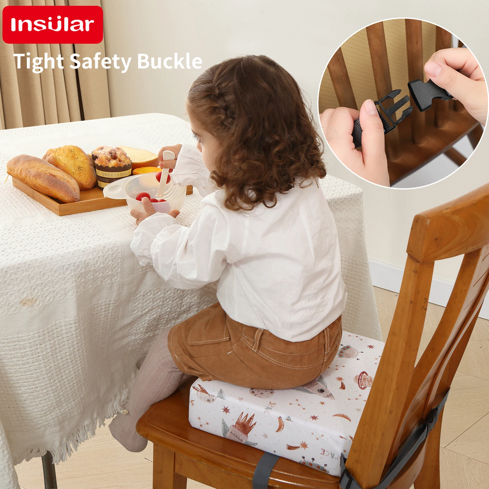 New Kids Ventilate Highchair Seat Pad Non-slip Waterproof Baby Dining Chair Booster Cushion Removable Star Chair Rising Cushion