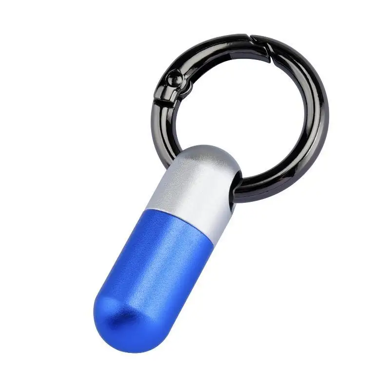 Aluminum Alloy Waterproof Bunker Portable Small Pill Box Sealed Keyring Mini Carry-on First Aid Pill Bottle