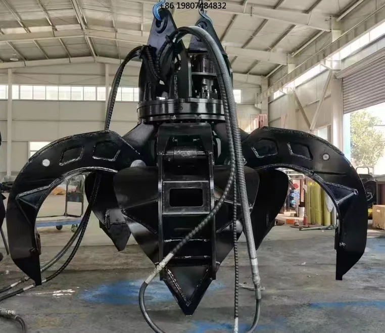 Customizable Hydraulic Heavy-Duty Waste Steel Claws Excavator Attached Rotating Scrap Claws for Industrial Scrap Handling
