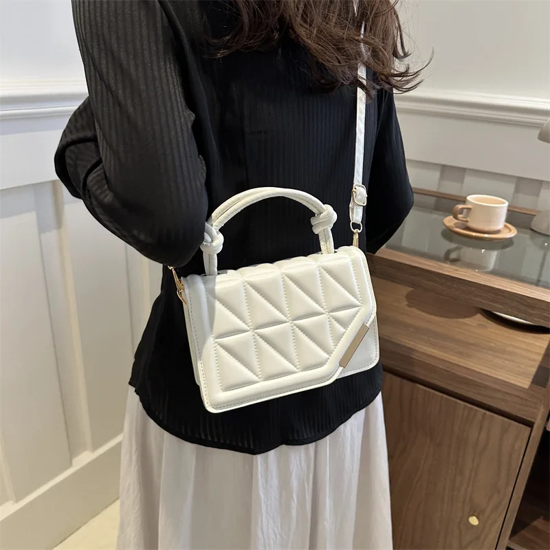 

Текстурированная квадратная сумка, модный кошелек с верхней ручкой для женщин, шикарная сумка на плечо, однотонная сумка через плечо, модная сумка «день-ночь» ​