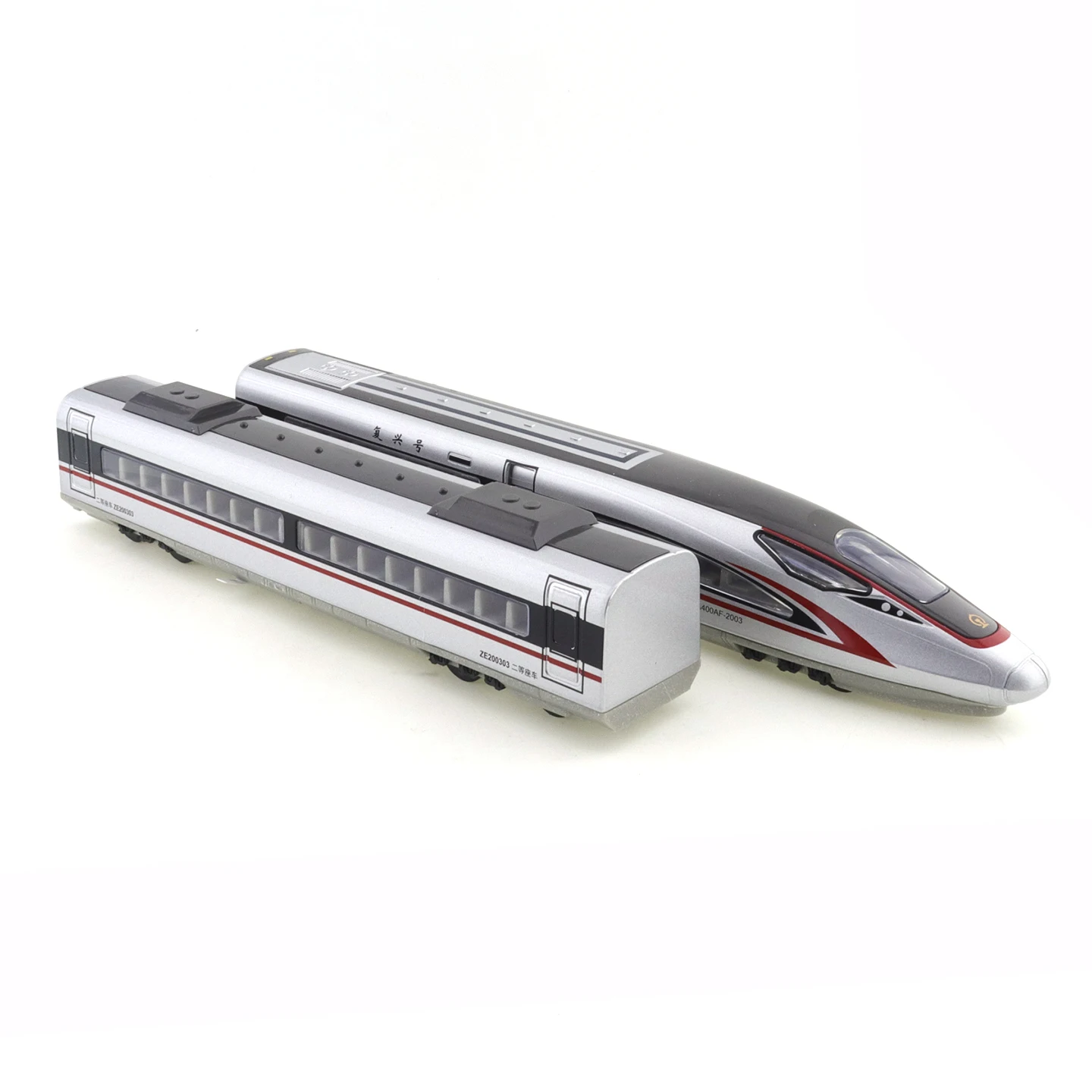 รถไฟความเร็วสูงของเล่นโลหะผสม รุ่นฟู่ซิง แบบจำลองรถไฟ EMU รางรถไฟความเร็วสูง ของเล่นรถยนต์สำหรับเด็ก
