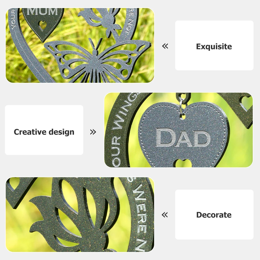 

Memory Metal Garden Stake Weather Resistant Outdoor Memorial Cemetery Decoration Garden Memorial Stake Ground Ornaments