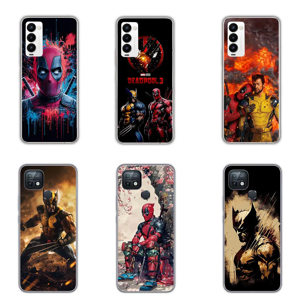 Deadpool Marvel Movie Wolverine Cover for Motorola Moto G04 G71 G73 G32 G34 E7 G6 G7 G8 G9 G24 Power One Fusion Plus G52 Case