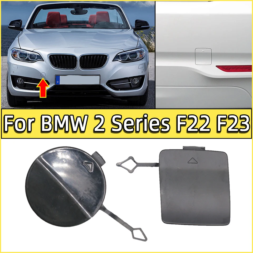 BMW 2シリーズ,f22,f23,51117391808, 51127391807, 2013, 2014, 2015, 2016, 2017, 2018, 2019,,,用のフロントおよびリア牽引フックカバーシェル