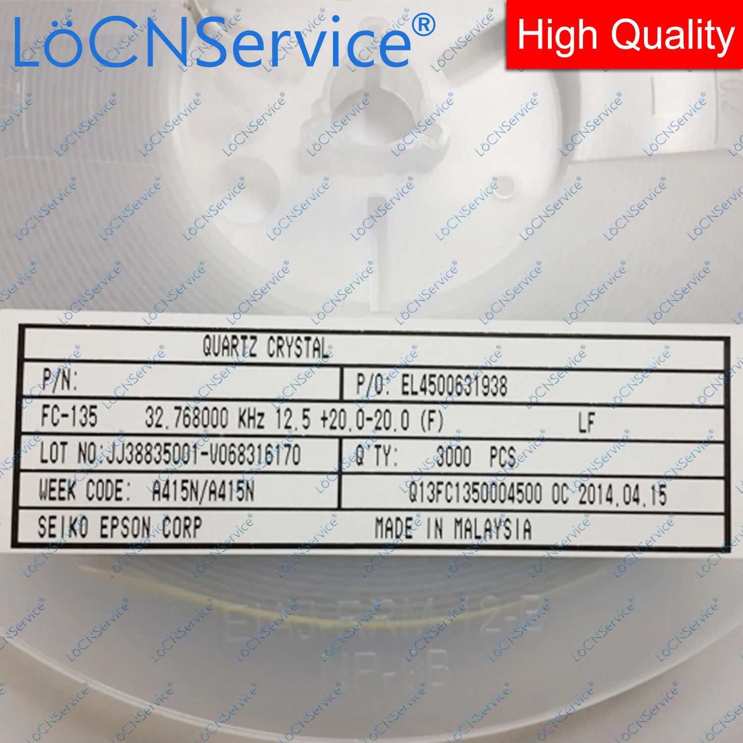 LoCNService 500 Uds 3000 Uds FC-135 20PPM 12,5PF 32.768K 32.768KHZ 3215 2PIN SMD Chip oscilador de cristal pasivo Original