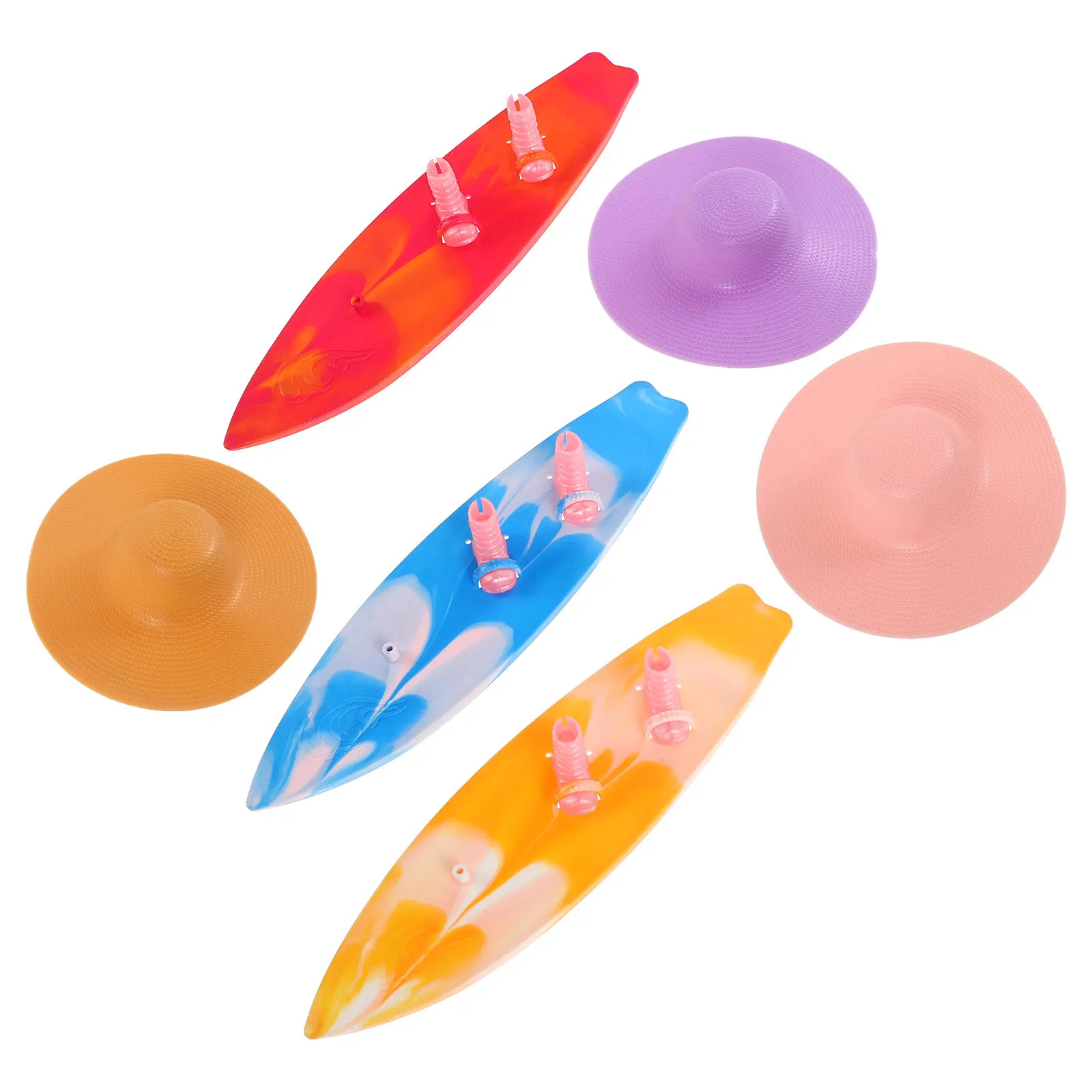 9Pcs Mini Surfboard Set for Beach Decor, Summer Party Supplies, Cake Toppers & Pool Float Accessories