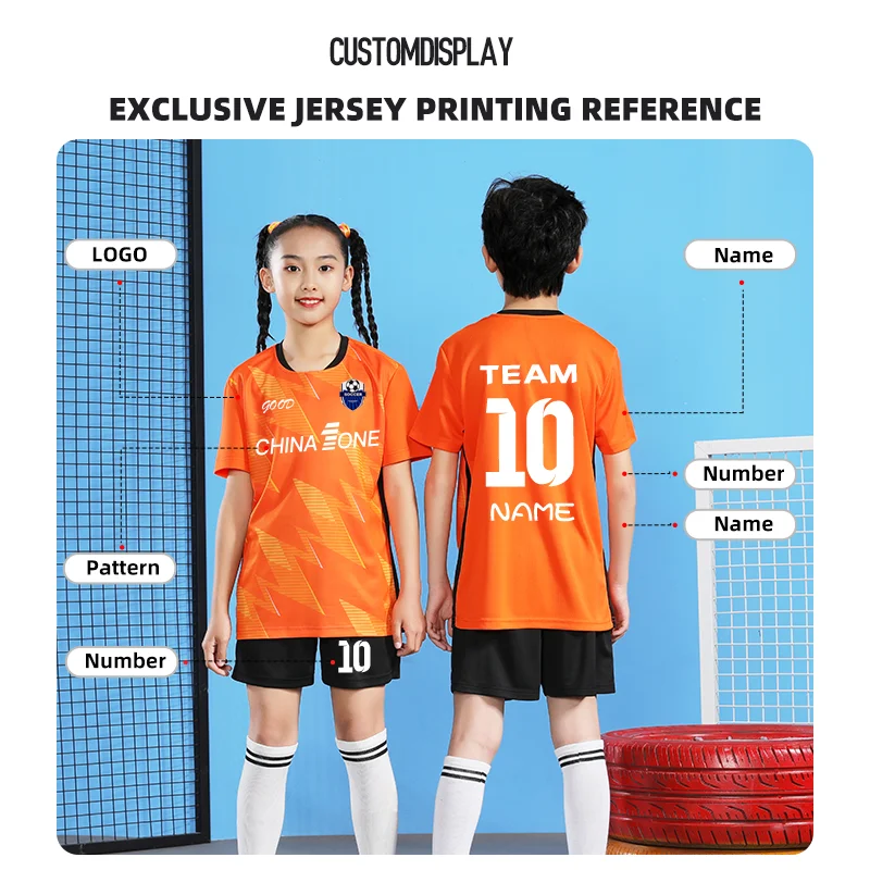 Adult Kids Football Jersey Men Boy Customize Soccer Uniforms Kit Sports Clothes Women Futsal Sportswear Training Tracksuit Child